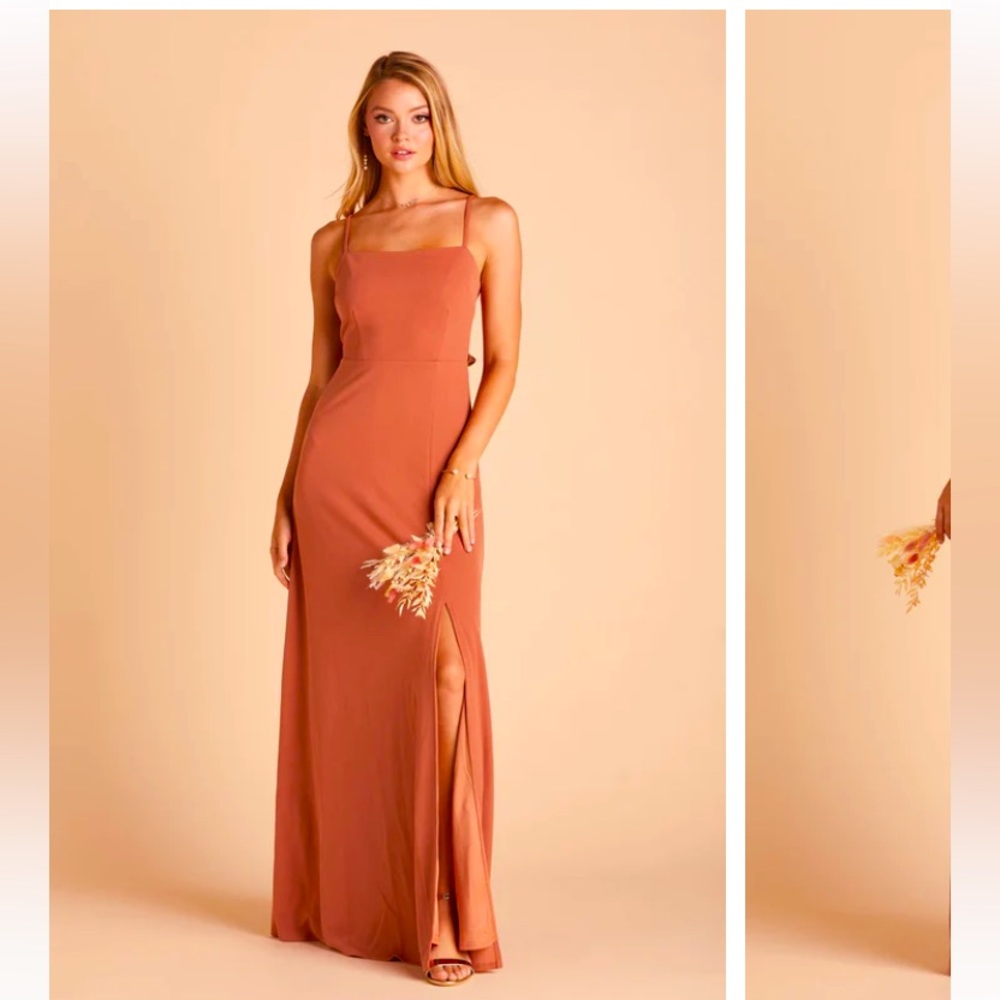 Birdy Grey Terracotta Benny Bridesmaid Dress, Size Small in Crepe